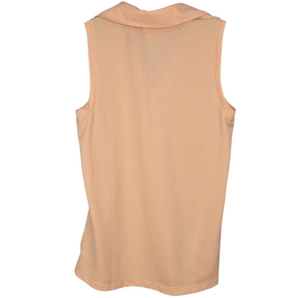 Walter Hagen Sleeveless Golf Polo Womens Small Orange Peach Scallop Neck NWT - Picture 3 of 6